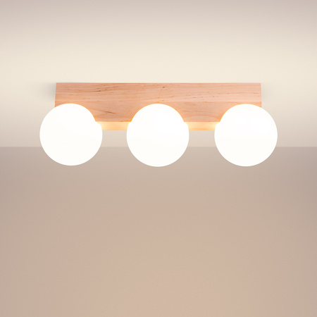 Stropní svítidlo 3x G9 přírodní dřevo BULBO Peach Puff SL.1684 Sollux