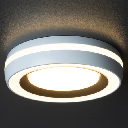 LED GU5.3 GU10 Round White Gold Eliceo-St Kanlux Halogenové bodové svítidlo pro zápustnou montáž