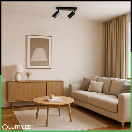 2x GU10 Stropní LED svítidlo, SPOT Reflektor Halogenová Úprava TABULA LUMILED