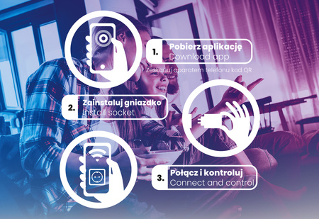 Inteligentní WiFi zásuvka, Měřič spotřeby Programovatelný časovač TUYA SMART NIVO LUMILED