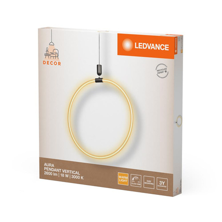 Dekorativní LED stropní závěsná lampa 18W 2000lm 3000K teplá stmívatelná převislá šedá dekorace Ledvance