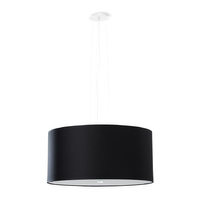 LED závěsné stropní svítidlo OTTO 5xE27 Lustr 50cm černý SOLLUX