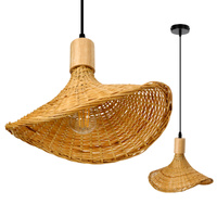 Bambusová dekorativní závěsná lampa E27 Boho Bimini Kobi