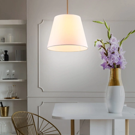 Stropní závěsné svítidlo E27 bílé zlato ELENA Sanico Goldlux