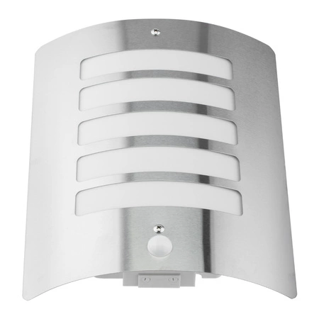 Zahradní nástěnné svítidlo E27 LUGO Ocelové fasádní nástěnné svítidlo PIR senzor