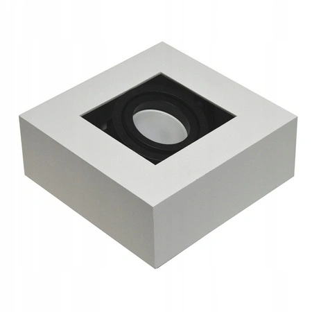 Halogenová výbojka s reflektorem pro povrchovou montáž Spot GU10 Square Movable White Black Nemo Masterled