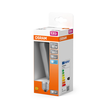 LED žárovka ST64 E27 6,5W = 60W 806lm 4000K Neutral 300° Retrofit Filament CLASSIC Osram
