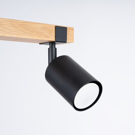 FAGER 2xGU10 Spotlight Moving Black Skandinávské stropní svítidlo SOLLUX