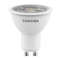 LED halogenová žárovka GU10 5.5W = 63W 450lm 3000K Teplý reflektor TOSHIBA