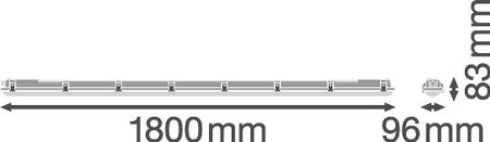 LED odolné proti plameni 70W 7500lm 4000K neutrální IP65 IK08 odolné proti vlhkosti Ledvance Grey