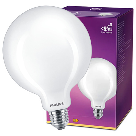 Globe E27 G120 LED žárovka 7W = 60W 806lm 2700K Teplá bílá Filament Milky PHILIPS