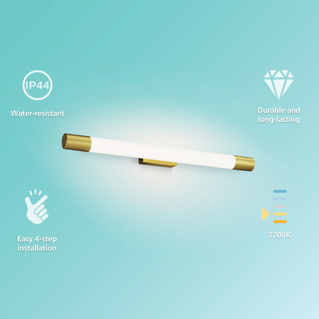 LED Světlo nad Zrcadlo 10W 1500lm 2700K 60cm IP44 Měděná Rover Philips