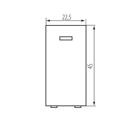 Vypínač osvětlený NO 10A obdélníkový bílý OFFICE Kanlux