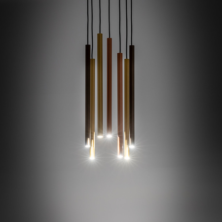 Stropní závěsné svítidlo 7x G9 zlaté moderní LASER 490 10704 Nowodvorski