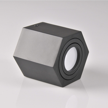 Šestiúhelník GU10 LED pohyblivé SPOT černé přisazené stropní svítidlo