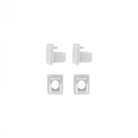 Hliníkový LED profil pro sádrokarton REGIPS pod omítku Bílý 2m s matným difuzorem pro LED pásky + krytky Ecolight řady GPW