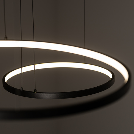 LED závěsné stropní svítidlo 45W 1600lm 3000K teplá černá moderní CIRCOLO LED 10817 Nowodvorski