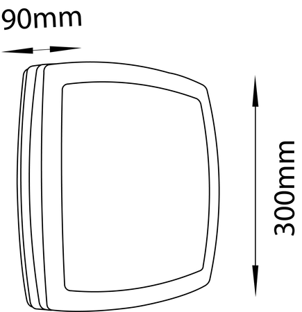 Zahradní nástěnná lampa stropní, 2x E27 čtvercové LARIS LUMILED