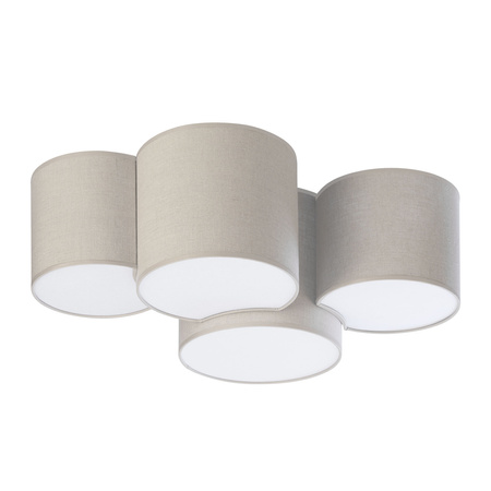 Stropní svítidlo MONA NATURE Plafond White/Brown Modern 4xE27 6592 TK Lighting