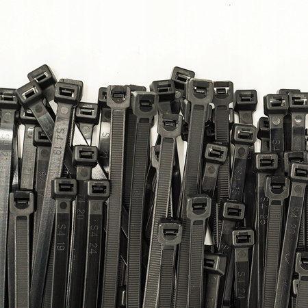 100x Kabelová Svorková Páska, Silná 2.5x100mm Černá LUMILED