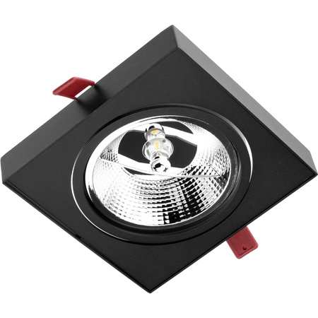 Podhledové svítidlo GU10, AR111 Nastavitelná Čtvercová Černá 14.5cm CARPI LUMILED