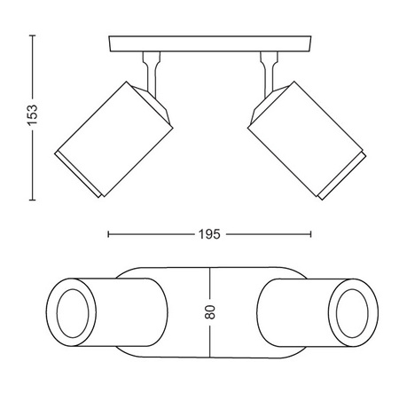 Philips HUE White and Color Ambiance Fugato Lamp 2x4,2W Bluetooth Zigbee