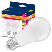 2x LED žárovka E27 A60 13W = 100W 1521lm 2700K Teplá bílá 200° OSRAM HODNOTA