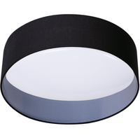 Přisazená LED stropní lampa Rifa 17.5W 3000K 40cm kulatá černá KANLUX