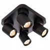 TIMO Stropní nástěnná lampa Nástěnná lampa Reflektor Pohyblivé halogenové svítidlo 4xGU10 Black Square LVT