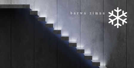 Decorus 9 LED 1.2W bílé PROVERO schodišťové svítidlo. stud