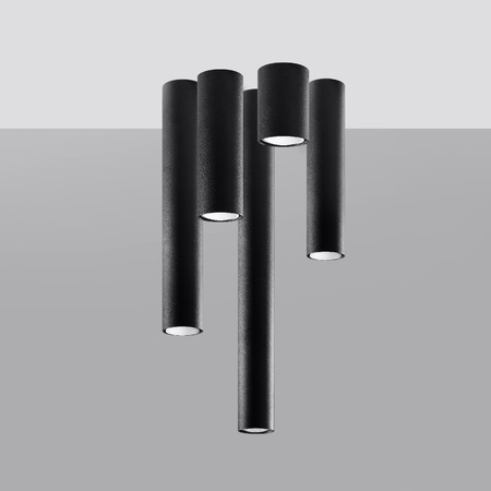 Svítidlo pro povrchovou montáž LAGOS GU10 Halogen Spot Tuba 60cm černá SOLLUX