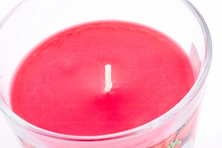 Dekorativní vonná svíčka ve skle Jahoda