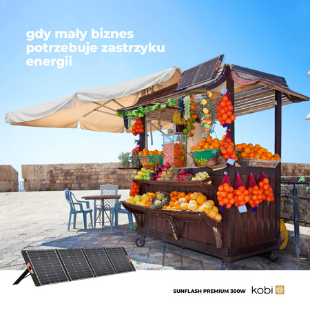 Panel Solární fotovoltaický přenosný skládací Sunflash 300W KOBI