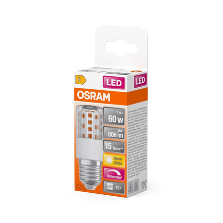 LED žárovka E27 7,3W 806lm 2700K teplá bílá stmívatelná OSRAM
