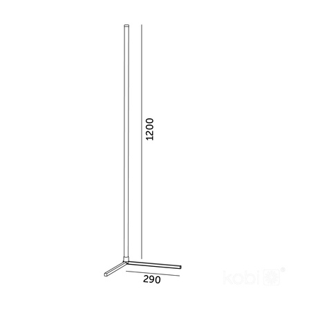 LED 6W RGB 180° dobíjecí stojací lampa černá Play Kobi