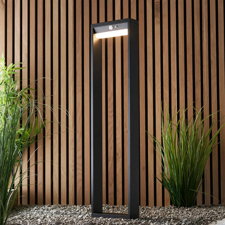 LED solární zahradní lampa Stojící dekorativní tyč Senzor pohybu a soumraku IP54 4000K