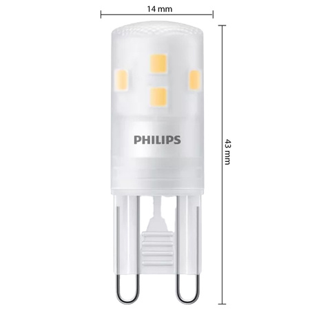 LED žárovka G9 s paticí 1,9W = 25W 220lm 2700K teplá bílá PHILIPS