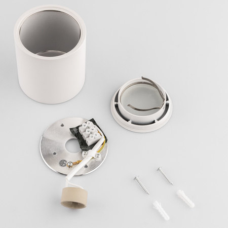 Povrchová montáž HALOGENOVÉ Spot Tuba Pevná EGIO GU10 LUMILED Kulatá IP44 Bílá 83mm