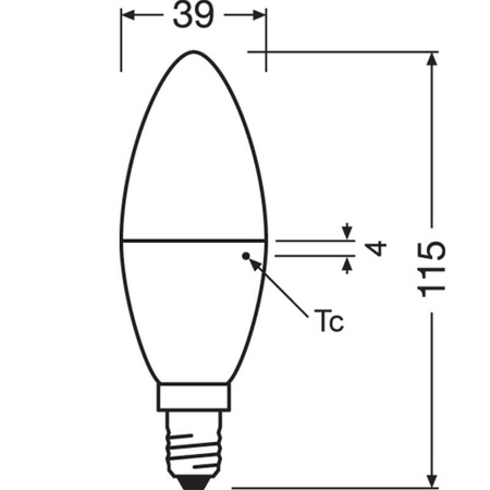 E14 B35 LED žárovka 7W = 60W 806lm 4000K Neutrální bila 200° OSRAM STAR