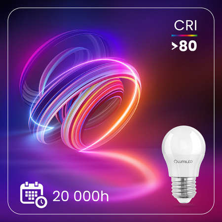 LED žárovka E27 A60 8W = 60W 806lm 4000K neutrální bílá 260° LUMILED