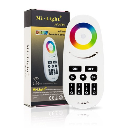 RGB LED RGB+W rádiový dálkový ovladač 4 ZÓNY Wi-Fi TOUCH Mi-Light - FUT095