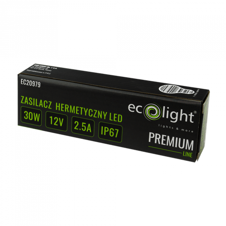 30W 12V zapouzdřený zdroj LED Premium Ecolight s krytím IP67