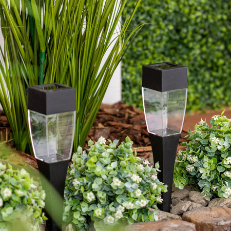 LED solární zahradní lampa 5500-6000K IP44 soumrakový senzor