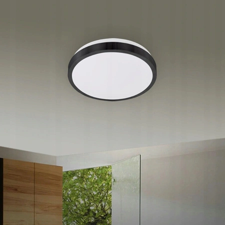 Stropní LED svítidlo Stropní nástěnné svítidlo SOLEN 2xE27 kulaté černé