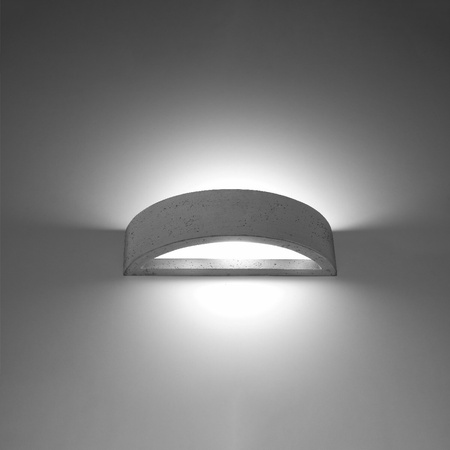 LED nástěnné svítidlo ATENA E27 Nástěnné svítidlo Semi-circular concrete SOLLUX