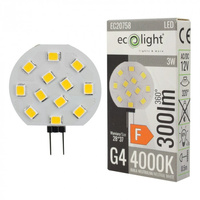 LED žárovka s kapslí G4 3W 280lm 4000K Neutral 12V Ecolight