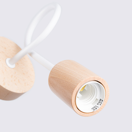 Nástěnné svítidlo E27 Natural Wood White Ember Peach Puff SL.1473 Sollux