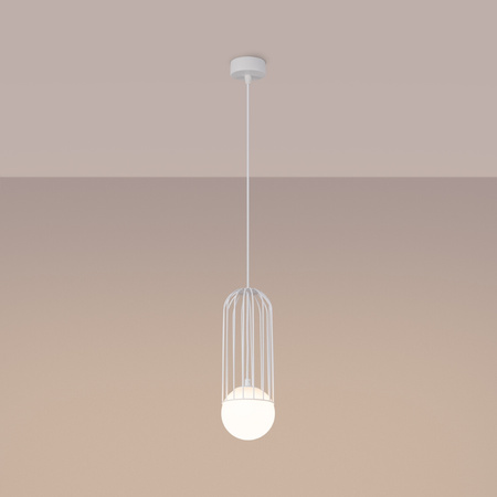 BRINA 1 G9 Bílá moderní stropní závěsná lampa SOLLUX