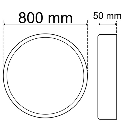 LED stropní plafon 80W 4000K CRI>85 HOUSTON White 80cm