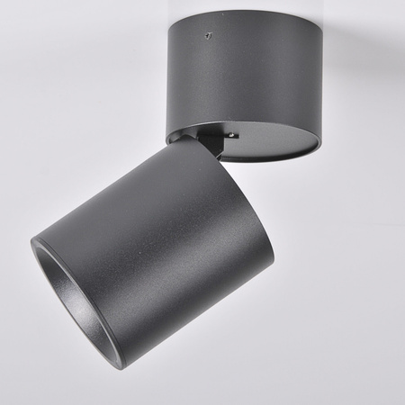 Svítidlo pro povrchovou montáž ASTRA GU10 Tuba kloubové 360° pohyblivé kulaté černé GOLDLUX